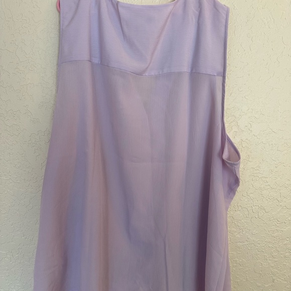 NWT New Nine West Women’s size XXL light purple lavender waist tie top shirt - Picture 2 of 3